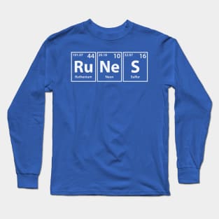 Runes (Ru-Ne-S) Periodic Elements Spelling Long Sleeve T-Shirt